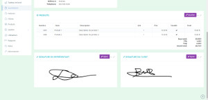 Produits et signatures