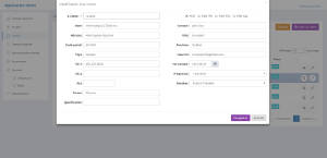 Formulaire de saisie des clients